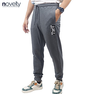 Quần jogger nam họa tiết in dập nổi Novelty Regular fit xám lông chuột NQGMMDMT3R230553Q