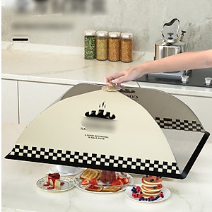 Chụp lồng bàn đậy thức ăn gấp gọn ,  giữ nhiệt và bảo vệ đồ ăn sạch sẽ ,  chất liệu an toàn có móc treo tiện lợi