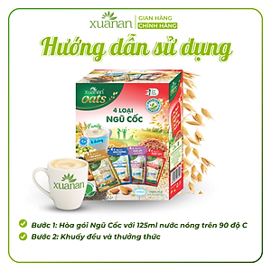 4 Loại Ngũ Cốc Xuân An [ít đường] Hộp 400G {25g*16 gói}