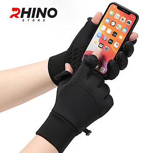 Găng tay hở ngón giữ ấm, chống gió mùa đông Rhino G301 cảm ứng điện thoại cho nam, nữ