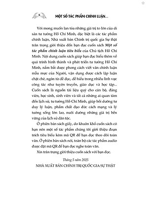 Một số tác phẩm chính luận tiêu biểu của Chủ tịch Hồ Chí Minh - bản in 2025