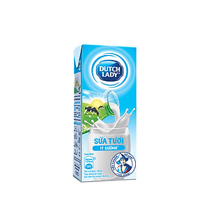 Thùng 48 Hộp Sữa Tươi Tiệt Trùng Dutch Lady Cô Gái Hà Lan ít đường 180ml