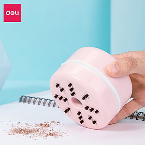 Máy hút bụi mini không dây cầm tay nhỏ nhắn tiện dụng Deli - Lực hút ổn đinh - Phù hợp vệ sinh bàn phím, laptop, góc học tập, nhà bếp, ô tô - Trắng / Xanh dương - Hàng chính hãng -18883