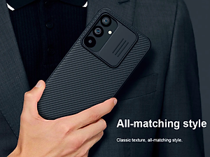 Ốp lưng cho Samsung Galaxy S23 FE bảo vệ camera chống sốc hiệu Nillkin Camshield chống sốc cực tốt, chất liệu cao cấp, có khung & nắp đậy bảo vệ Camera - hàng chính hãng