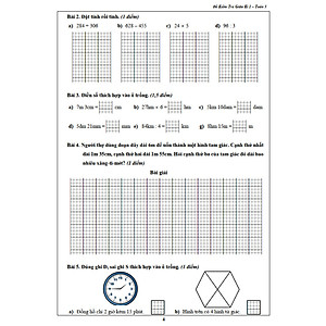 Đề Kiểm Tra Toán 3 - Tập 1