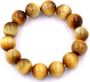 Chuỗi đá đeo tay đá mắt hổ vàng 14 ly - Vòng chuỗi đeo tay đá phong thủy 