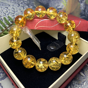 Vòng Hổ Phách Balan Cognac 14mm đặc biệt cao cấp Hadosa