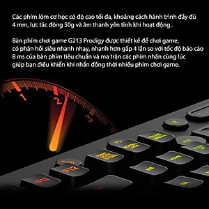 Bàn phím game có dây Logitech G213 Prodigy RGB Lightsync - Hàng chính hãng