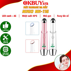Bút Massage Mắt, Máy Mát Xa Môi Nhiệt Nóng Nikio NK-115 - Giảm Nếp Nhăn Và Thâm Quầng Mắt, Mỏi Mắt Hiệu Quả