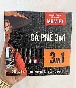 Cà phê Hòa Tan 3 trong 1 MR Viet 255g (Cafe Mr Viet 3 in 1 Instant Coffee)