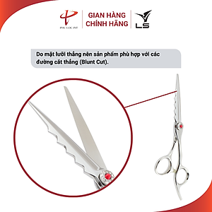 Kéo cắt tóc VLS FA33/6.0 inches lưỡi thẳng quai offset vênh đỡ ngón cố định - Hàng chính hãng