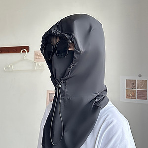 Mũ Trùm Đầu Chống Nắng Kèm Khẩu Trang Nam Nữ - Nón Che Nắng Chống Tia UV Có Dây Rút