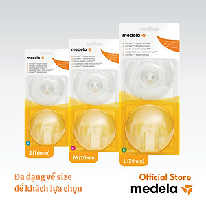 Medela - Trợ ti hỗ trợ cho trẻ bú, size S/M/L - Dùng cho các mẹ đầu ty bị nứt hoặc phẳng, tụt, ngắn - Giúp cho trẻ ngậm bú dễ dàng.