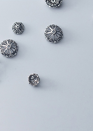 Combo charm chụp hạt, bọc hạt họa tiết hoa văn - Ngọc Quý Gemstones