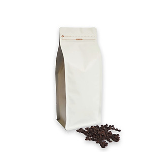 1 ký túi đáy bằng pocket zipper size 1kg màu trắng 