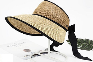 Mũ chống nắng rộng vành nửa đầu thời trang, nón chống nắng nữ phong cách Hàn