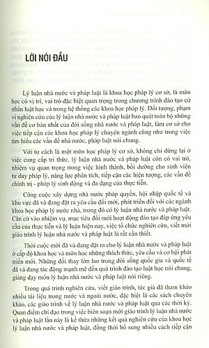 Giáo Trình Lý Luận Nhà Nước Và Pháp Luật - GS.TS. Hoàng Thị Kim Quế - Tái bản - (bìa mềm)