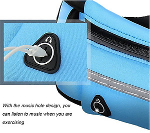 Đai chạy bộ thắt lưng chạy bộ Yesure có ngăn đựng nước và dải phản quang .