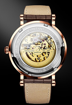 Đồng hồ nam chính hãng LOBINNI LB9010G-D4 hàng mới fullbox Kính sapphire,Chống nước 50m,BH 24 tháng,Đồng hồ cơ (Automatic),dây da