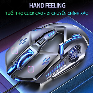 Chuột máy tính gaming SIDOTECH G5S chuyên chơi game Esport đèn Led Rgb / 6 Nút Bấm / DPI 3200 / tuổi thọ 30 triệu lần click cao thiết kế công thái học cho game thủ streamer FPS Moba lướt web thiết kế làm việc văn phòng tương  - Hàng chính hãng