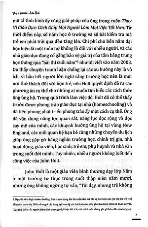 Thay Vì Giáo Dục