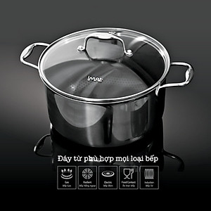 Bộ 3 nồi (16,22,26cm) iMat Blackcube 