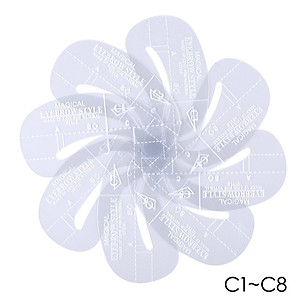 Sét 24 khuôn dụng cụ kẻ vẽ lông mày tiện lợi KM05