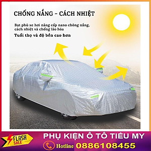 Bạt Phủ Xe Ô Tô Kia Morning, Soluto, Cerato, Seltos, K3, Rondo, Optima, Chất Liệu Tráng Nhôm 3 lớp