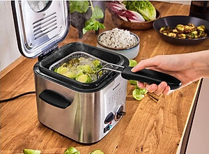  NỒI CHIÊN NGẬP DẦU 2 TRONG 1 SILVERCREST MINI 1.2 Lít Made in Germany Hàng chính hãng