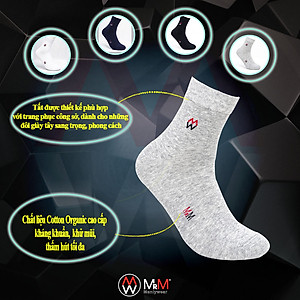 Combo 10 Đôi Tất Vớ Nam Cổ Dài Lịch Lãm, Sang Trọng, Sợi Cotton Khử Mùi, Chống Hôi Chân, Sợi Co Giãn Tốt Mang Rất Thoải Mái- Mrm Fashion CM