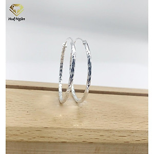 Bông tai bạc Ý 925 Huệ Ngân - Vòng to xinh RYE30C14101