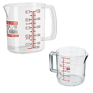 Bộ 02 cốc đo lường chia vạch đa năng Inomata - Nội địa Nhật Bản