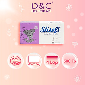 Giấy ăn Slisoft Trắng tự nhiên đa năng,khăn giấy rút thân thiện môi trường không chất tẩy trắng an toàn cho cả gia đình