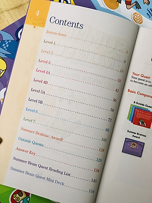 Sách summer brain quest 2&3 phát triển tư duy iq cho bé - in màu ( 7 - 8 tuổi )