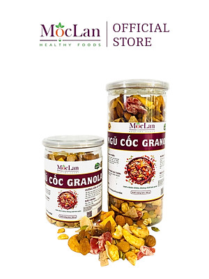 Granola Siêu Hạt Mộc Lan Healthy Foods - 5 loại hạt ngũ cốc và trái cây sấy Giảm Cân Nướng Mật Ong, Không Đường - 250g, 500g