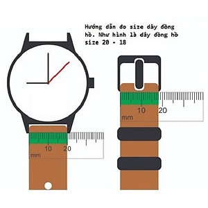 Dây đồng hồ Size 18mm 20mm 22mm da cá sấu xịn hàng Việt Nam tặng kèm phụ kiện