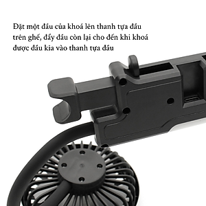 Quạt Điện Jack Cắm USB Gắn Ghế Ô Tô Xoay 360 Độ | Quạt Điện Gắn Ghế Xe Ô Tô Xoay 306 Độ Tiện Dụng, Tốc Độ Quạt Nhanh, Làm Mát Tốt