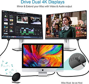 Dây cáp chuyển đổi cổng PD Type-C ra cổng HDMI chuẩn 4K dài 180cm hiệu CHOETECH CH009 cho điện thoại Macbook (Tốc độ ổn định 10Gbps@60Hz, Video chất lượng độ phân giải cao 4K) - Hàng chính hãng