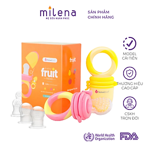 Túi Nhai Ăn Dặm Kích Thích Ngon Miệng Chính Hãng NatureBond Dựa Trên Nghiên Cứu FDA Hoa Kỳ Chống Hóc 6 Núm (3 Sizes)