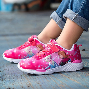 Giày Thể Thao Bé Gái Hình Elsa And Anna T15 - Hồng (3 - 7 Tuổi)