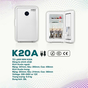 Tủ lạnh mini Kemin K20A - K15 Chính Hãng - Chỉnh nhiệt - Công nghệ 2025