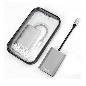 Hub chuyển đổi Remax RU-U30 6 in 1 cổng Type C ra USB 3.0 + HDMI + Đầu đọc thẻ nhớ - Hàng nhập khẩu