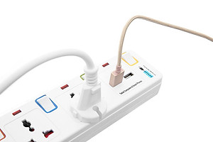 Ổ cắm điện Sunhouse 2 USB 3 lỗ 3 chấu 2.5m SHE- OC2-3RU - Hàng chính hãng