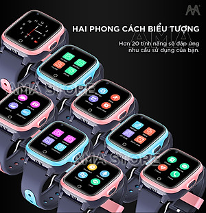 Đồng hồ Thông minh Trẻ em Học sinh Cao cấp Gọi Video call, Định vị Chính xác Vị trí 5-10m AMA Watch D31 Hàng nhập khẩu