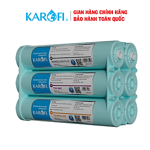 Bộ lõi Smax hiệu suất cao Karofi H.P 6.2, Bộ gồm 6 lõi T33-GAC, Mineral, ORP Alkaline, Nano Sliver, Tourmaline, Hydrogen, Hàng chính hãng
