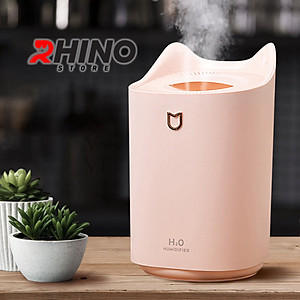 Máy phun sương tạo ẩm cỡ lớn Rhino H802 3000ml, 2 lõi phun, tích hợp đèn 7 màu, dung tích lớn cho không gian rộng - Hàng chính hãng