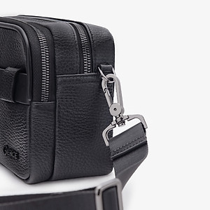 Clutch Đeo Chéo Ví Nam Cầm Tay GENCE RB08 Da Bò Khóa Vân Tay Cao Cấp Màu Đen