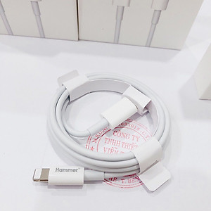Dây cáp sạc Ham mer C17 PD 20W dùng cho IPhone, chân cắm Type C ra L sạc nhanh vào pin, Check QR kiểm tra hàng chính hãng