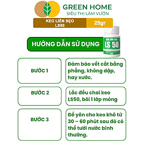 Keo Liền Sẹo LS50 Cho Cây Greenhome, Liền Nhanh Vết Cắt Da Cây, Chiết Cành,  Bonsai, Lan, Kiểng Lá