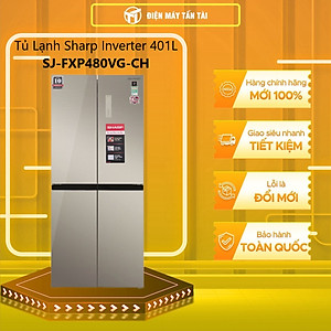 Tủ lạnh Sharp Inverter 401 lít SJ-FXP480VG-CH Mới 2020 - Hàng chính hãng (chỉ giao HCM)